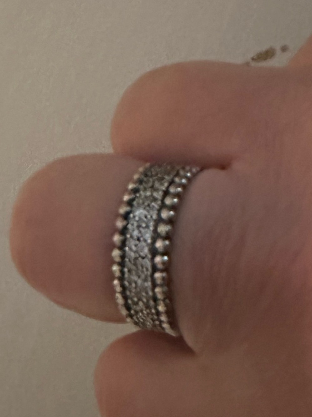 Pandora Silver Textured Band Ring - Picture 4 of 4